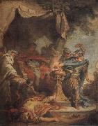 Francois Boucher Mucius Scaevola putting his hand in the fire oil painting on canvas